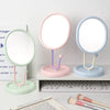 Pastel Oval Table Mirror with Jewelry Hook Stand