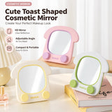 Cute Toast Shaped Adjustable Cosmetic Table Mirror
