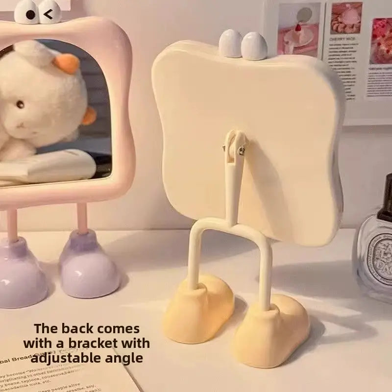 Cute Bigfoot Cartoon Standing Makeup Mirror