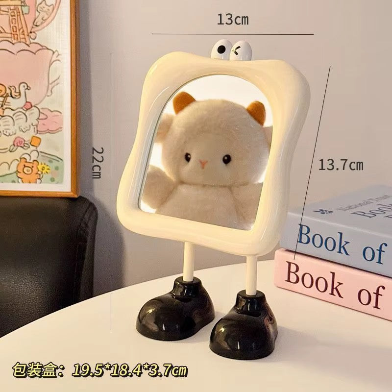 Cute Bigfoot Cartoon Standing Makeup Mirror