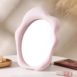 Aesthetic Irregular Wavy Table Mirror with Foldable Stand