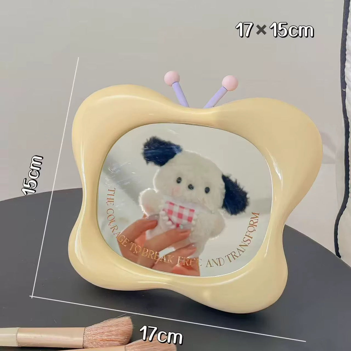 Cute Butterfly Shaped Table Mirror Pastel Vanity Mirror