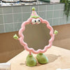 Cute Cartoon Wavy Table Mirror Standing Makeup Mirror