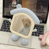 Cute Cartoon House Table Mirror Standing Makeup Mirror
