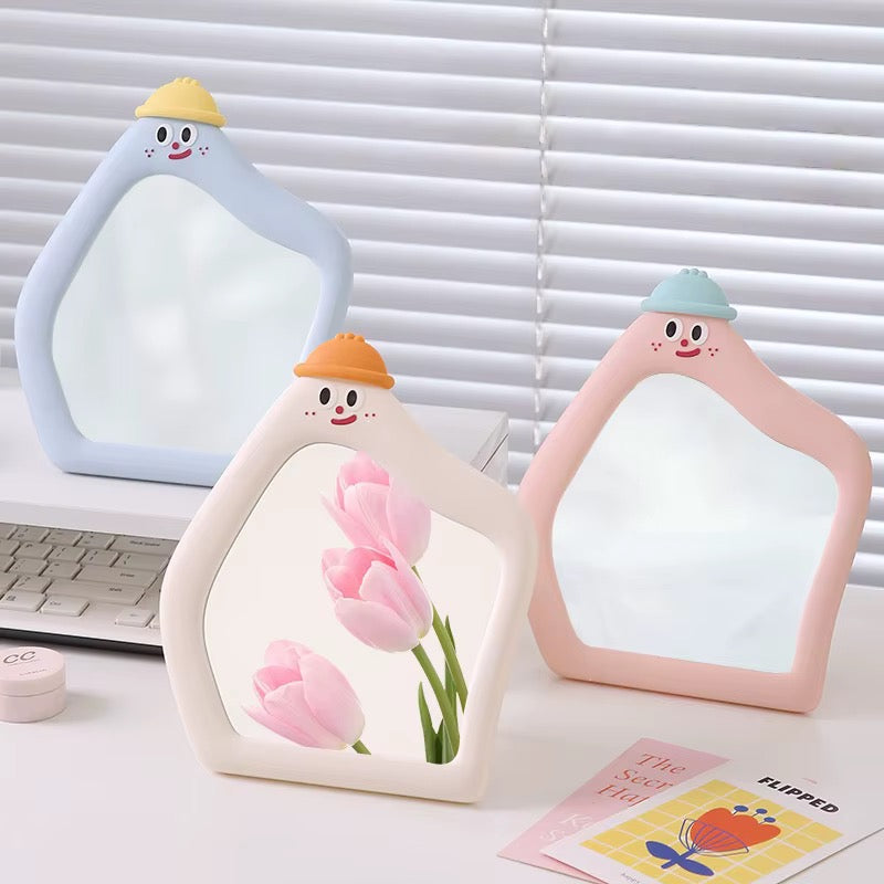 Cute Cartoon Character Table Mirror Aesthetic Makeup Mirror