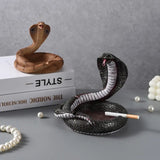 Cobra Snake Ashtray Creative Resin Cigarette Holder & Home Decor Ornament
