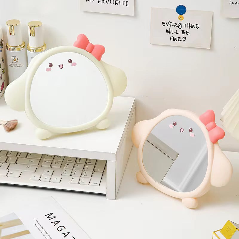 Cute Kawaii Bow Character Makeup Mirror