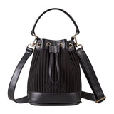 Pleated Bucket Bag Elegant & Lightweight Crossbody Handbag