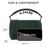 Pleated Mini Handbag Lightweight & Trendy Shoulder Purse SparkelsSparkels