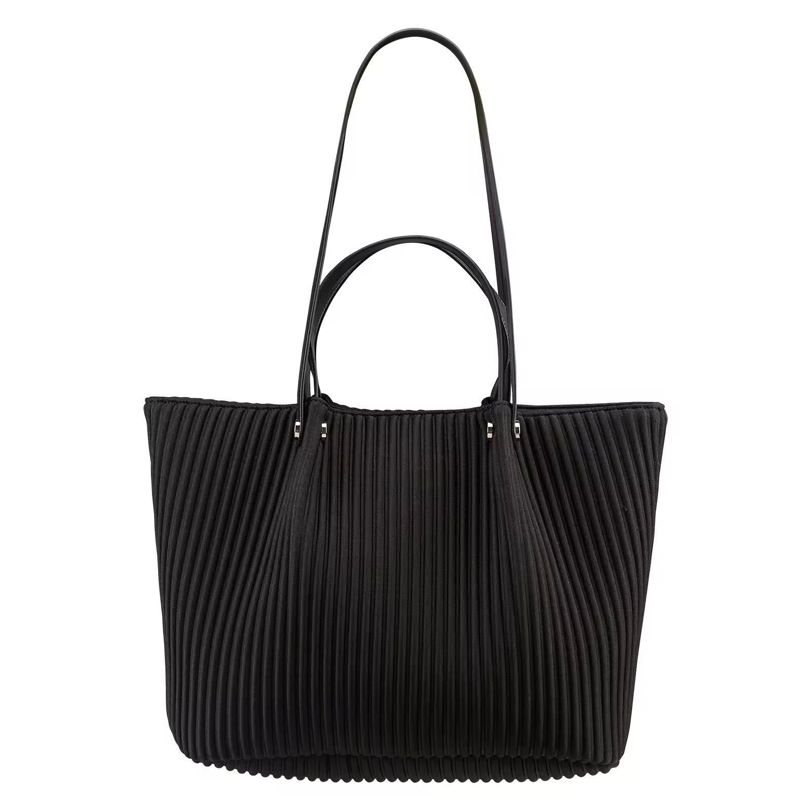 Pleated Tote Bag Lightweight Large Capacity Shoulder Bag
