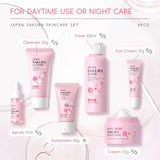 Skincare Set 6PCS Cherry Blossom Hydrating & Brightening Face Care Kit