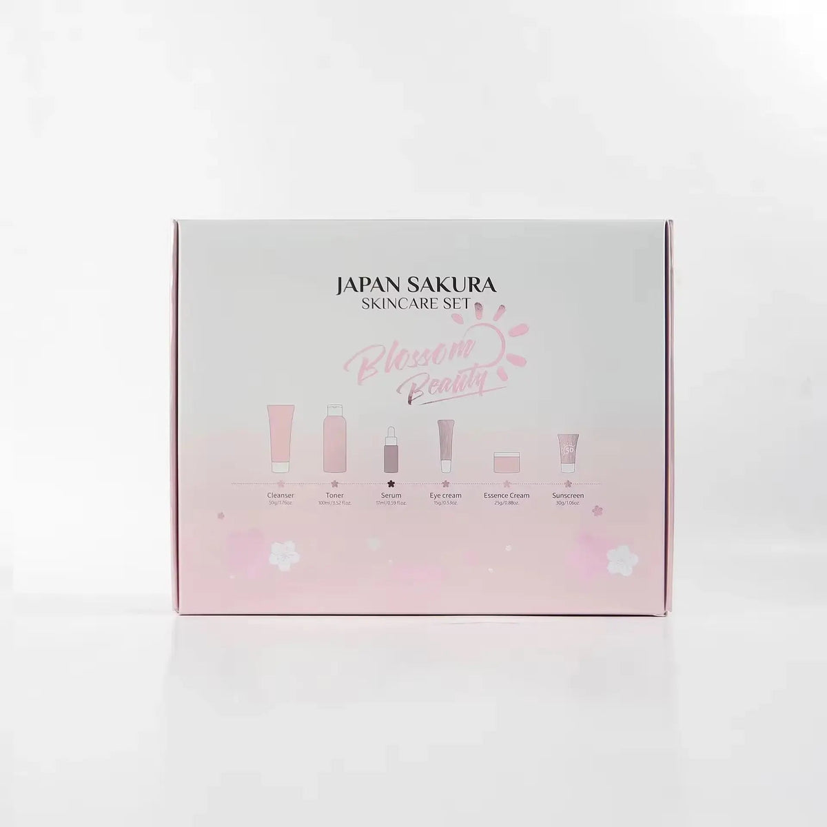 Skincare Set 6PCS Cherry Blossom Hydrating & Brightening Face Care Kit