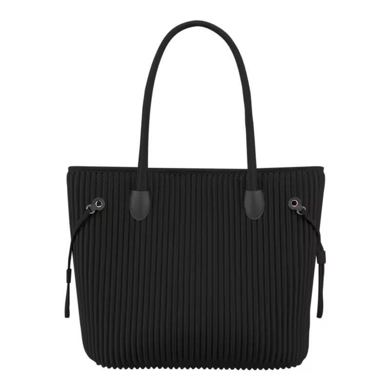 Pleated Large Tote Bag – Lightweight & Elegant Everyday Shoulder Bag