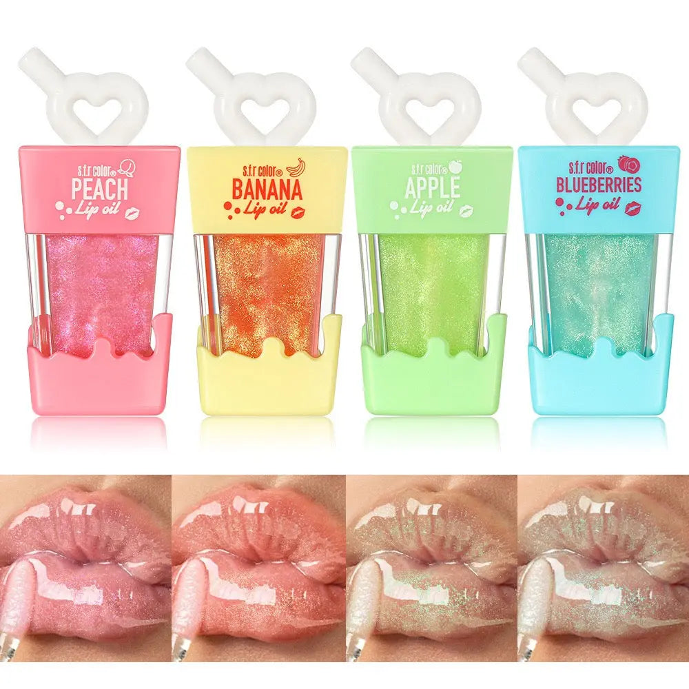 Fruit Glitter Lip Oil Moisturizing Shimmer Lip Gloss