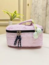 Floral Quilted Cosmetic & Travel Pouch Set