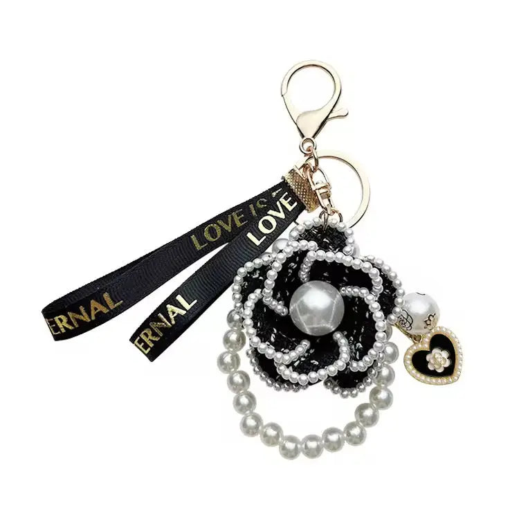 Elegant Pearl Flower Keychain Luxury Bag Charm