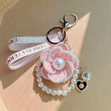 Elegant Pearl Flower Keychain Luxury Bag Charm