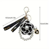 Elegant Pearl Flower Keychain Luxury Bag Charm