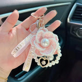 Elegant Pearl Flower Keychain Luxury Bag Charm