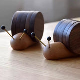 Wooden Snail Coasters Set Creative Table Drink Coasters