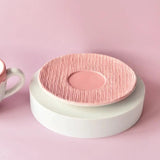 Cozy Knit Style Ceramic Cup & Saucer Cute Heart Coffee Se