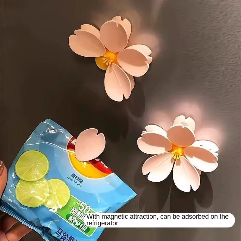 Cute Flower Snack Bag Clip Airtight Sealing Clamp for Chips & Food Storage