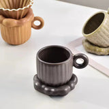 Nordic Ceramic Coffee Cup Set with Saucer