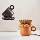 Nordic Ceramic Coffee Cup Set with Saucer