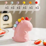 Cute Snack Pick Holder Cartoon Toothpick Dispenser with Fruit Forks