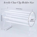 360° Rotating Hair Clip Organizer Multi-Layer Claw Clip Storage Stand