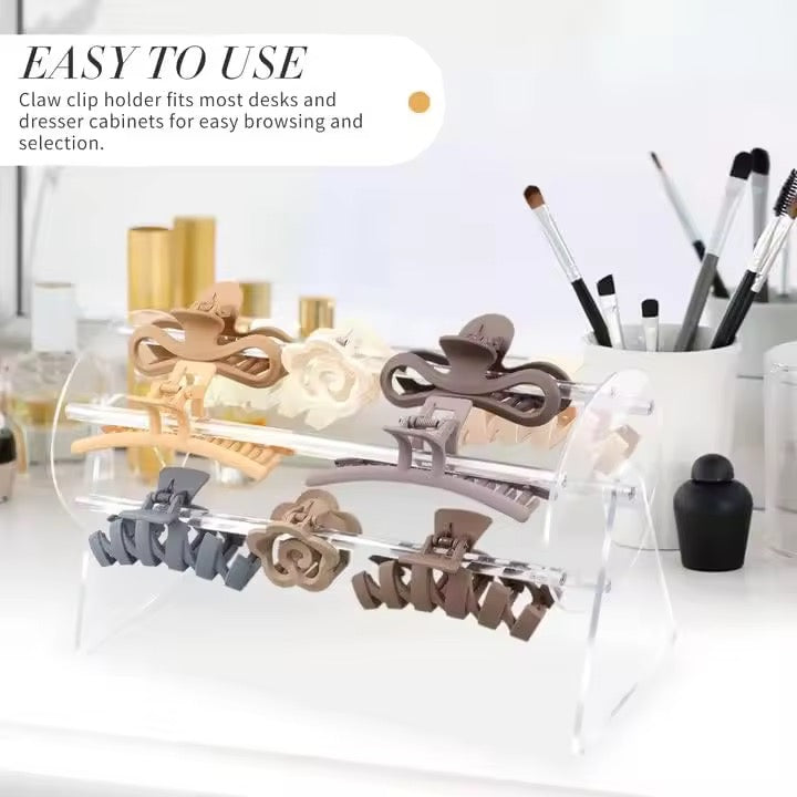 360° Rotating Hair Clip Organizer Multi-Layer Claw Clip Storage Stand