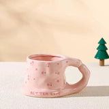 Cute Better Life Floral Ceramic Mug