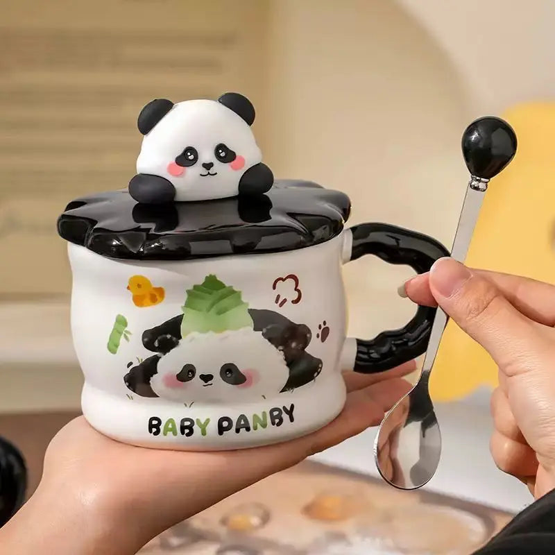 Cute Baby Panda Ceramic Mug Without Spoon