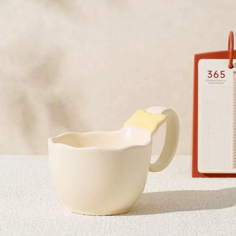 Cute Bow Handle Ceramic Coffee Mug