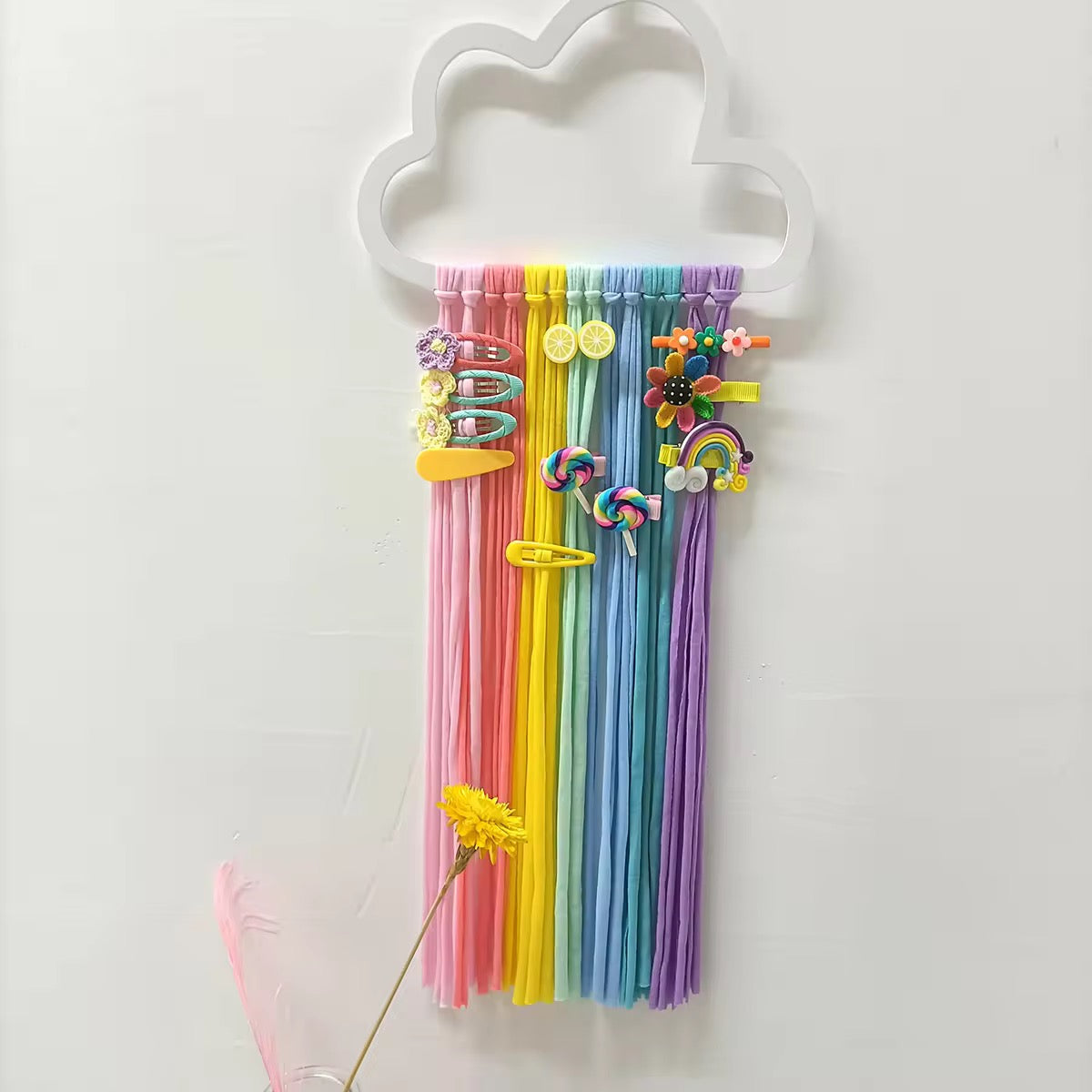 Rainbow Cloud Hair Clip Holder