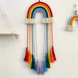 Handmade Rainbow Rope Hair Clip Holder & Wall Hanging