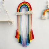 Handmade Rainbow Rope Hair Clip Holder & Wall Hanging