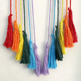 Handmade Rainbow Rope Hair Clip Holder & Wall Hanging