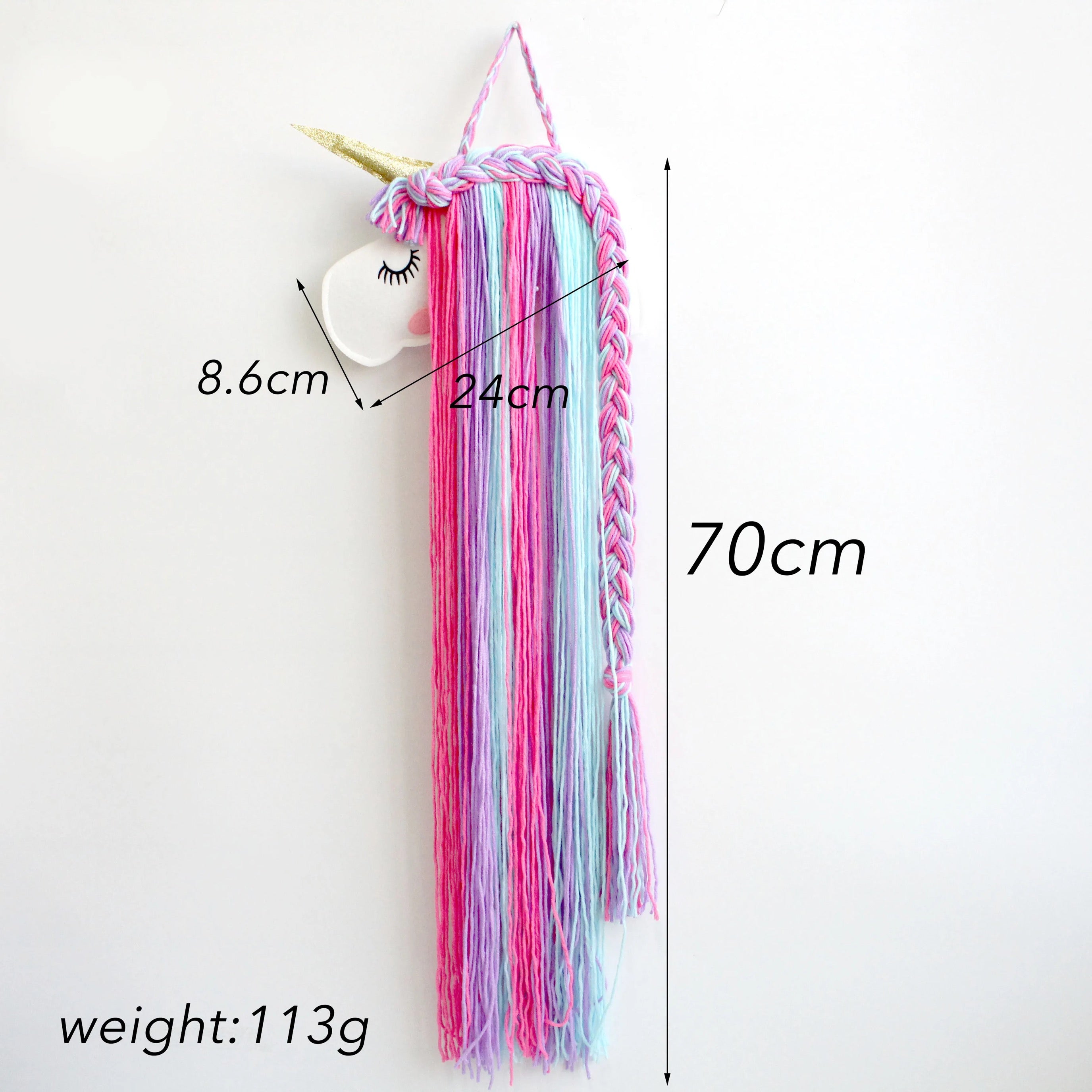 Unicorn Rainbow Hair Clip Holder & Wall Decor