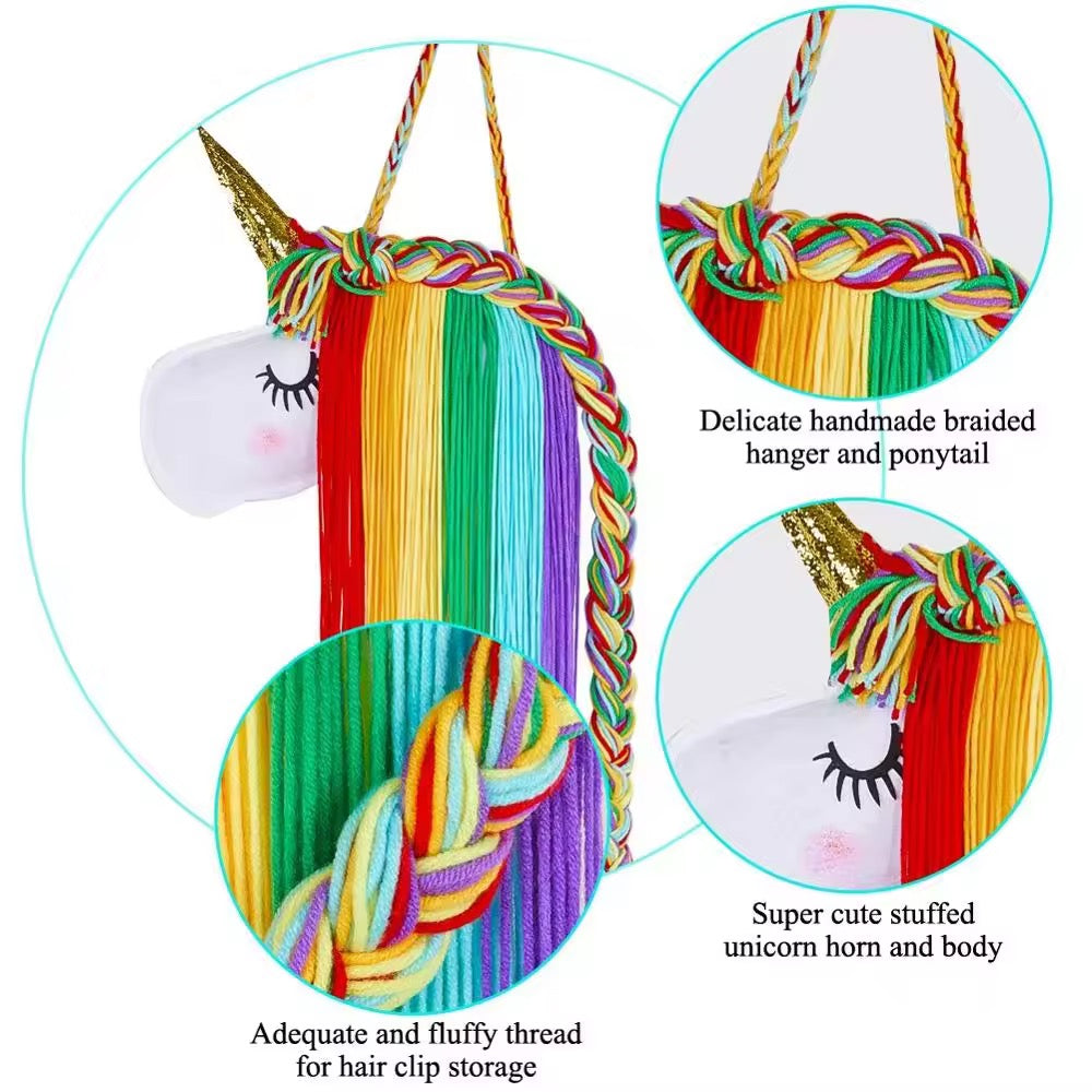 Unicorn Rainbow Hair Clip Holder & Wall Decor
