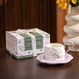 Pastel Bow Espresso Cup & Saucer Set