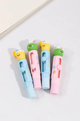 Cute Push Pull Stress Relief Eraser Kawaii Dessert & Bubble Tea Pencil Eraser for Kids