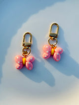 Polka Dot Butterfly Keychain Cute Pastel Bag Charm