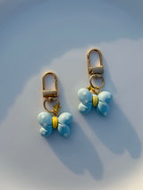 Polka Dot Butterfly Keychain Cute Pastel Bag Charm