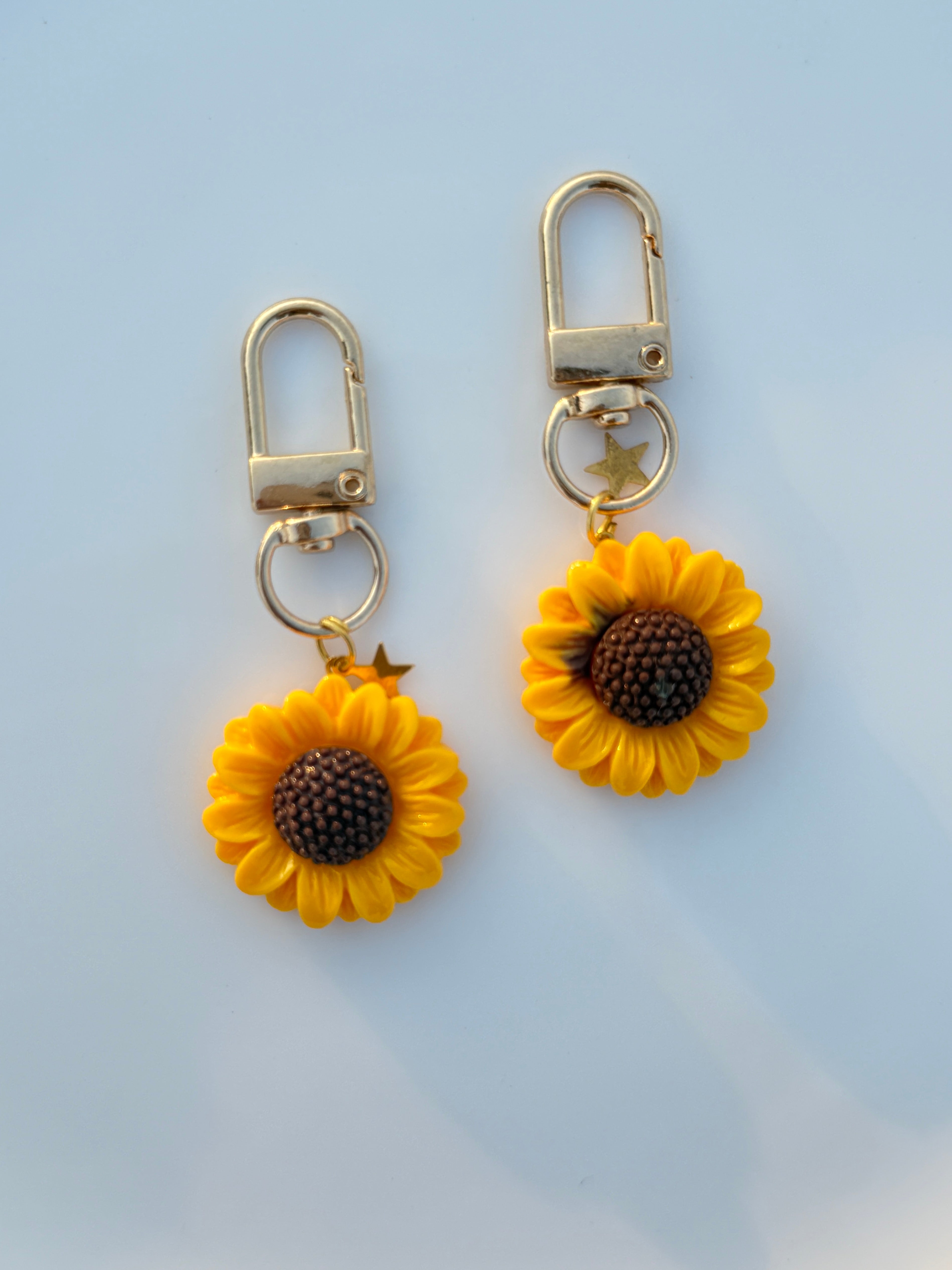 Pastel Daisy & Sunflower Keychain Cute Aesthetic Flower Charm