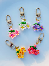 Blossom Cluster Flower Keychain Cute Spring Floral Bag Charm
