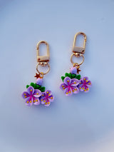 Blossom Cluster Flower Keychain Cute Spring Floral Bag Charm