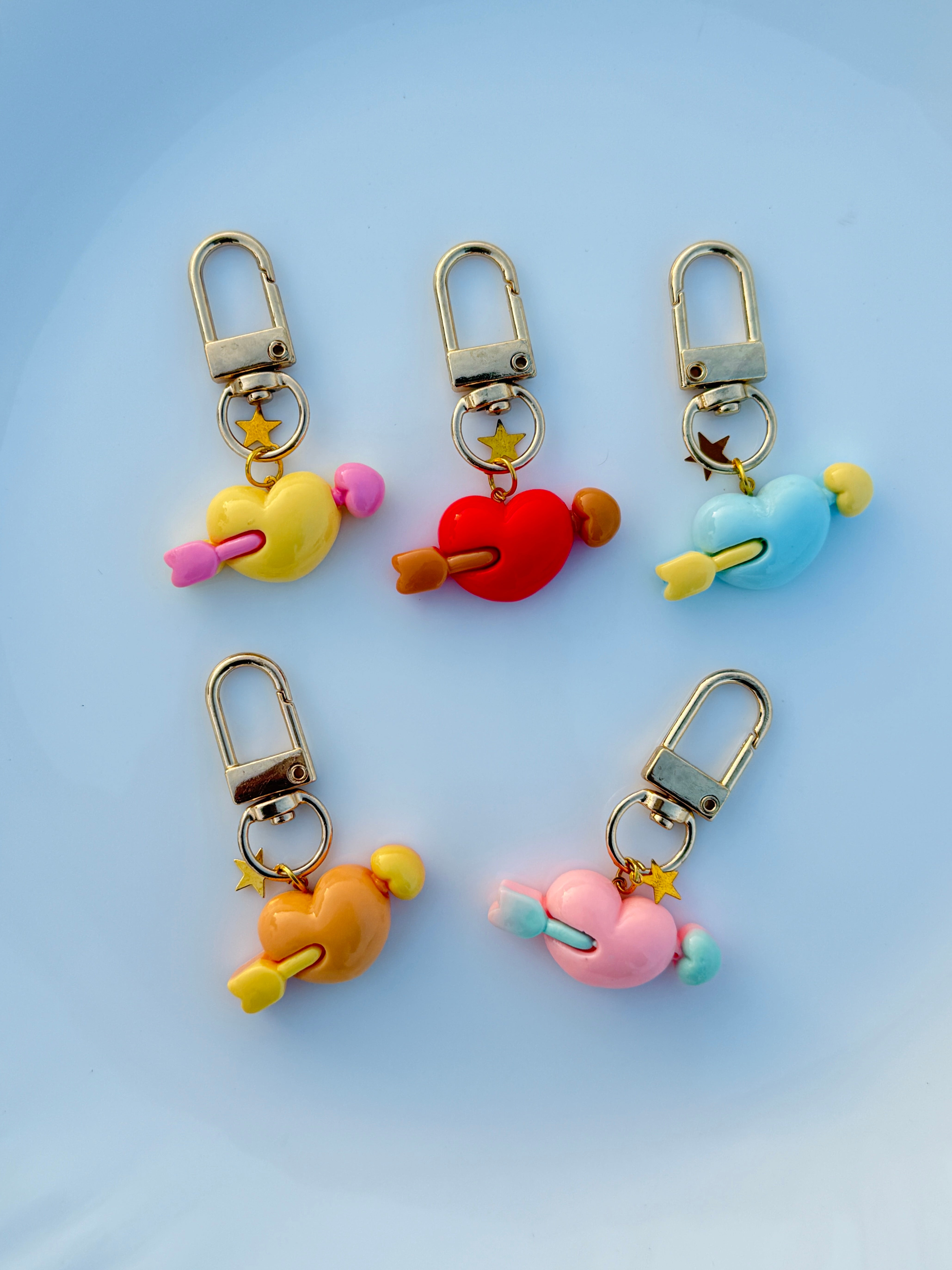 Cupid Heart Arrow Keychain Cute Aesthetic Love Charm