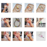 Cute Daisy Beaded Phone Charm Colorful Floral Wrist Strap Accessory