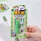 Cute Panda Magic Box Eraser Set Kawaii 3D Puzzle Eraser Gift Pack for Kids
